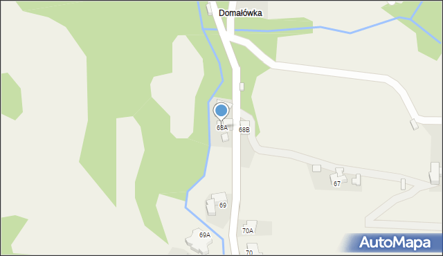 Gliczarów Dolny, Gliczarów Dolny, 68A, mapa Gliczarów Dolny