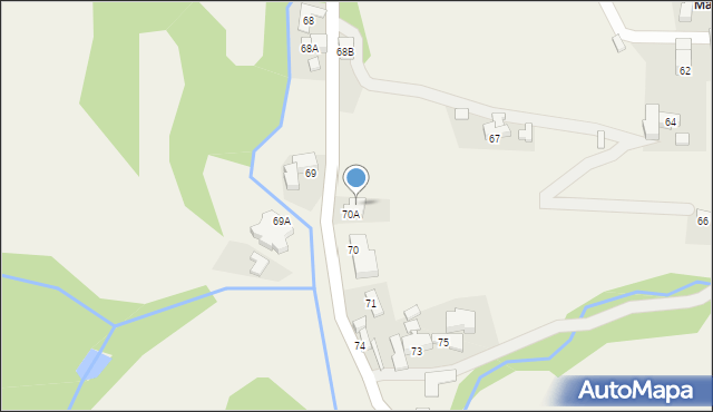 Gliczarów Dolny, Gliczarów Dolny, 72A, mapa Gliczarów Dolny