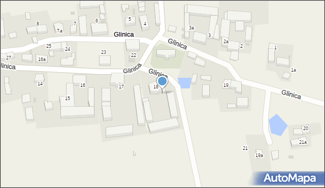 Glinica, Glinica, 18a, mapa Glinica