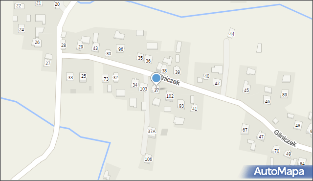 Gliniczek, Gliniczek, 37, mapa Gliniczek