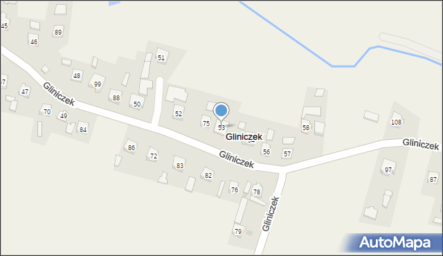 Gliniczek, Gliniczek, 53, mapa Gliniczek