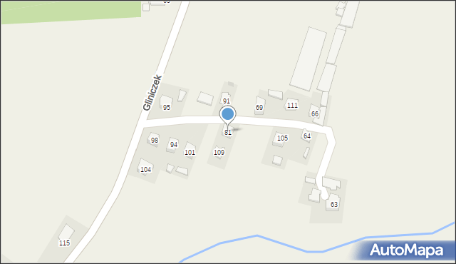 Gliniczek, Gliniczek, 81, mapa Gliniczek