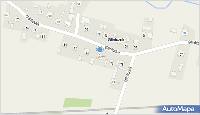 Gliniczek, Gliniczek, 82, mapa Gliniczek