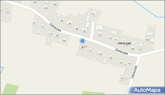 Gliniczek, Gliniczek, 86, mapa Gliniczek