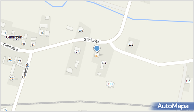 Gliniczek, Gliniczek, 87, mapa Gliniczek