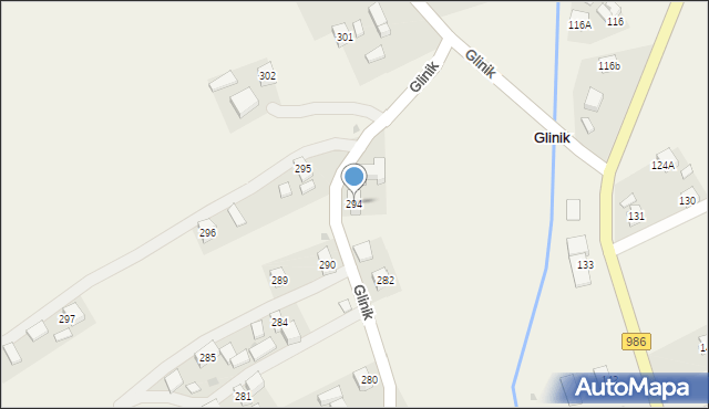 Glinik, Glinik, 294, mapa Glinik