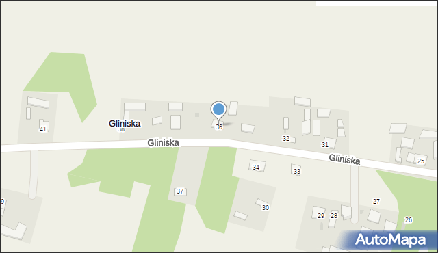 Gliniska, Gliniska, 36, mapa Gliniska