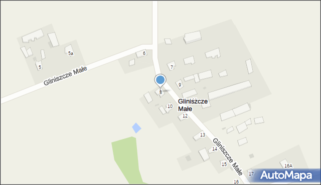 Gliniszcze Małe, Gliniszcze Małe, 8, mapa Gliniszcze Małe