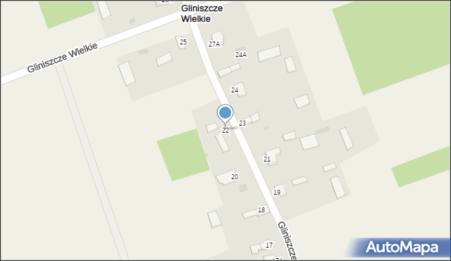 Gliniszcze Wielkie, Gliniszcze Wielkie, 22, mapa Gliniszcze Wielkie