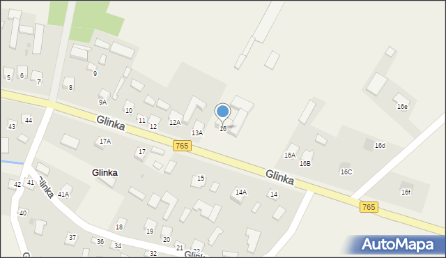 Glinka, Glinka, 16, mapa Glinka