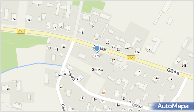 Glinka, Glinka, 17A, mapa Glinka