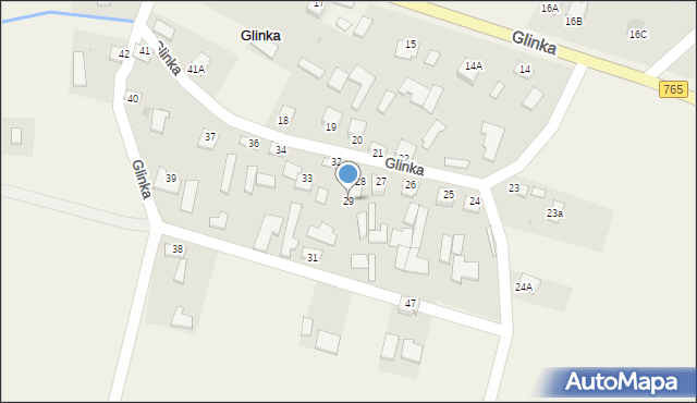 Glinka, Glinka, 29, mapa Glinka