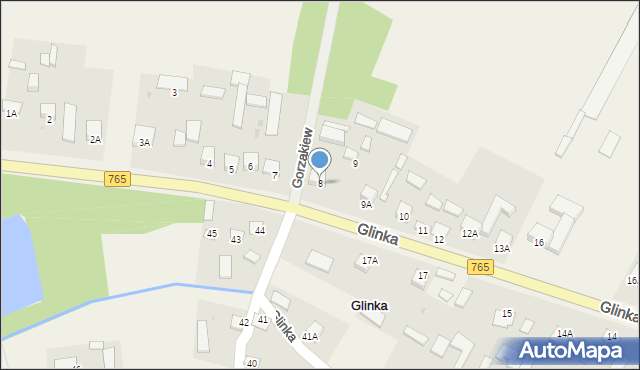 Glinka, Glinka, 8, mapa Glinka