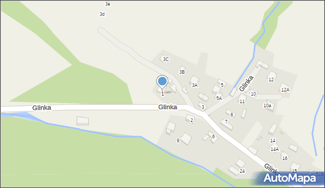 Glinka, Glinka, 1, mapa Glinka