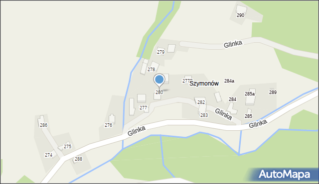 Glinka, Glinka, 280, mapa Glinka