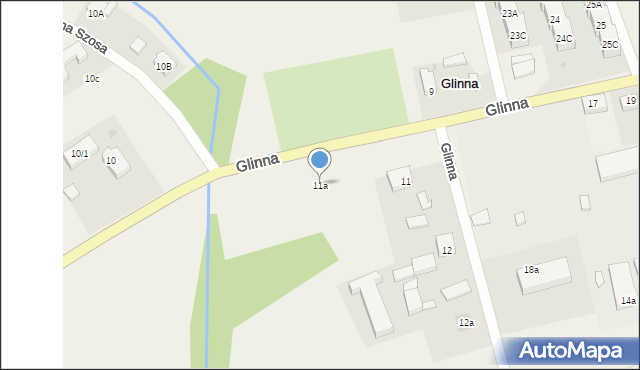 Glinna, Glinna, 11a, mapa Glinna