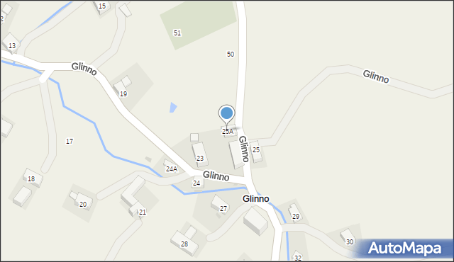 Glinno, Glinno, 25A, mapa Glinno