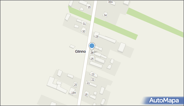 Glinno, Glinno, 26, mapa Glinno