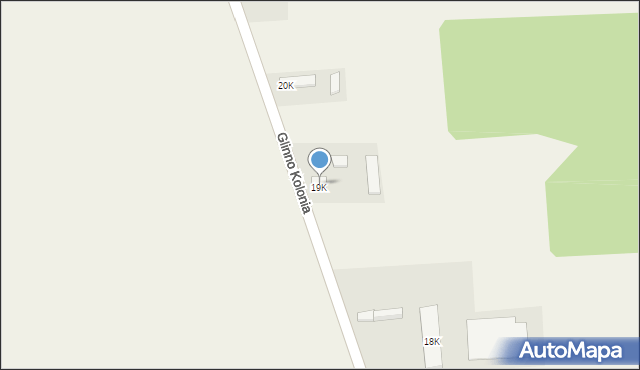 Glinno Kolonia, Glinno Kolonia, 19, mapa Glinno Kolonia