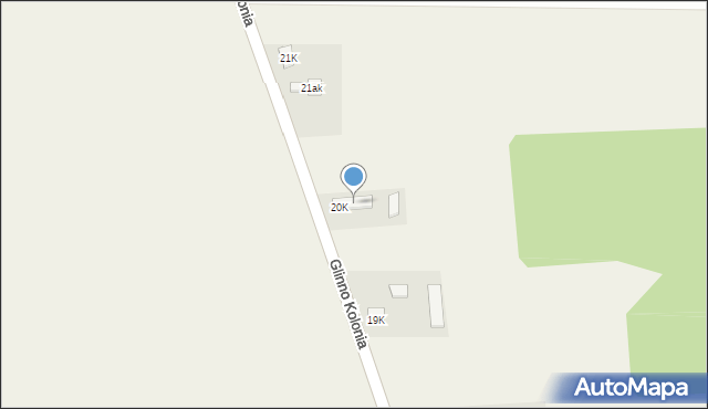 Glinno Kolonia, Glinno Kolonia, 20, mapa Glinno Kolonia