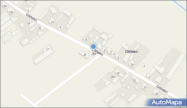 Glińsko, Glińsko, 28a, mapa Glińsko