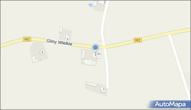 Gliny Wielkie, Gliny Wielkie, 2, mapa Gliny Wielkie