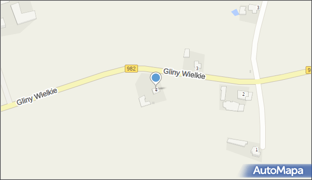 Gliny Wielkie, Gliny Wielkie, 4, mapa Gliny Wielkie