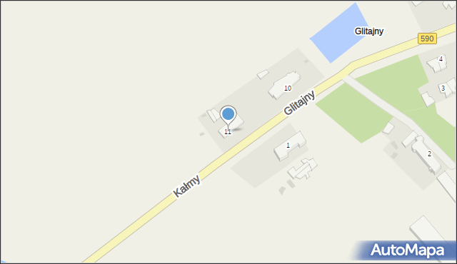 Glitajny, Glitajny, 11, mapa Glitajny