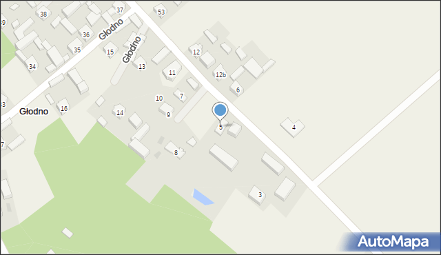 Głodno, Głodno, 5, mapa Głodno