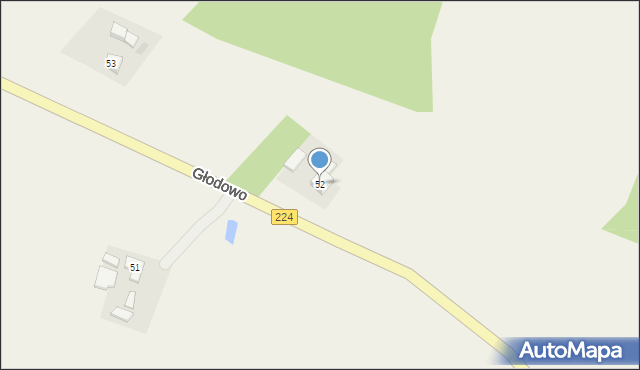 Głodowo, Głodowo, 52, mapa Głodowo