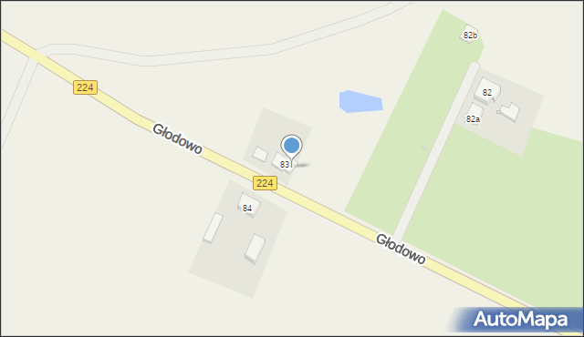 Głodowo, Głodowo, 83a, mapa Głodowo