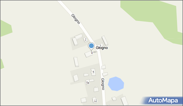 Głogno, Głogno, 4, mapa Głogno