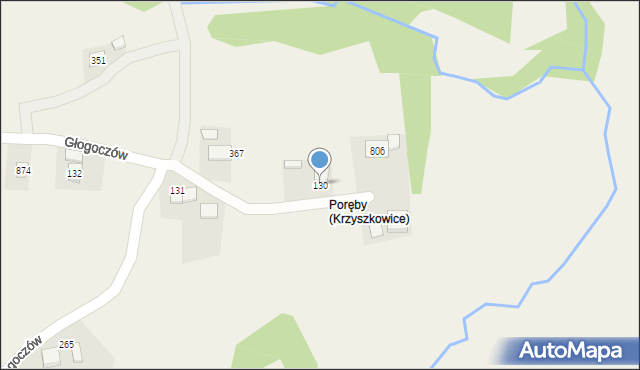 Głogoczów, Głogoczów, 130, mapa Głogoczów