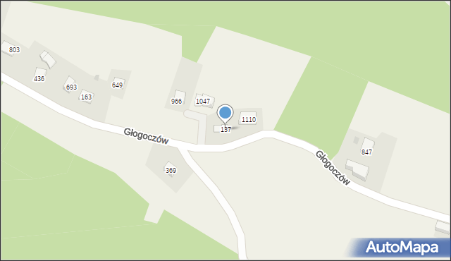 Głogoczów, Głogoczów, 137, mapa Głogoczów