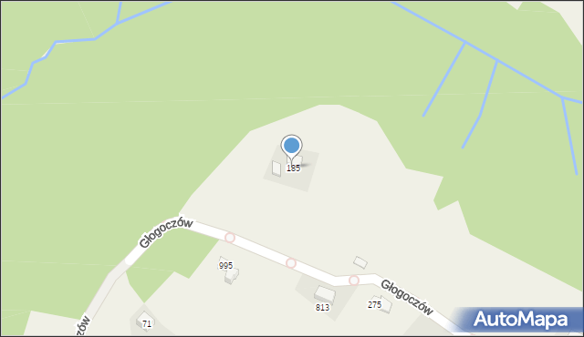 Głogoczów, Głogoczów, 185, mapa Głogoczów