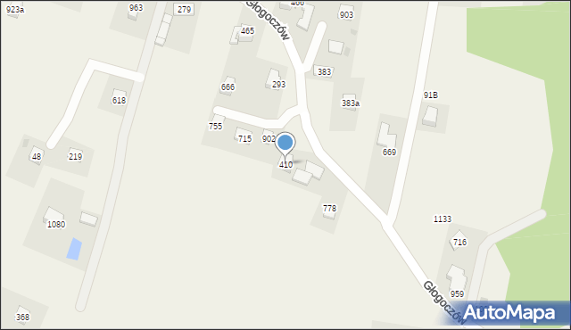 Głogoczów, Głogoczów, 410, mapa Głogoczów