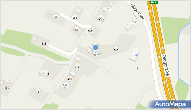 Głogoczów, Głogoczów, 527, mapa Głogoczów