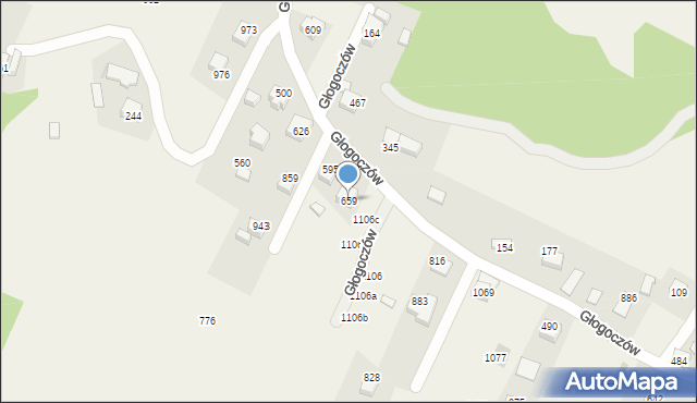 Głogoczów, Głogoczów, 659, mapa Głogoczów