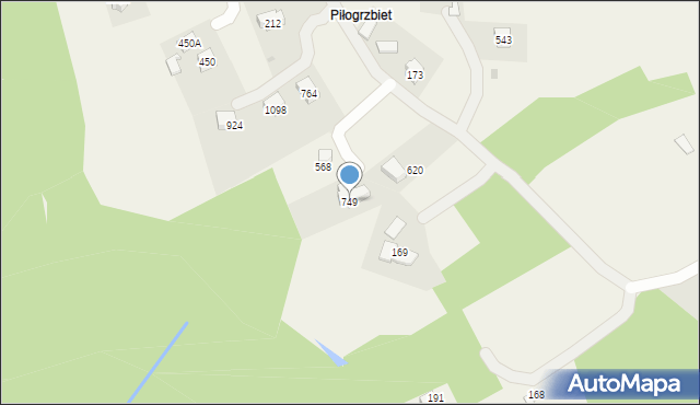 Głogoczów, Głogoczów, 749, mapa Głogoczów