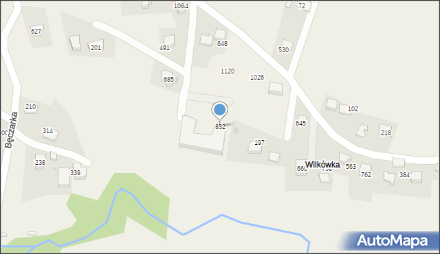 Głogoczów, Głogoczów, 832, mapa Głogoczów