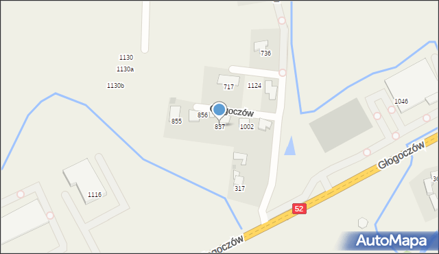 Głogoczów, Głogoczów, 837, mapa Głogoczów