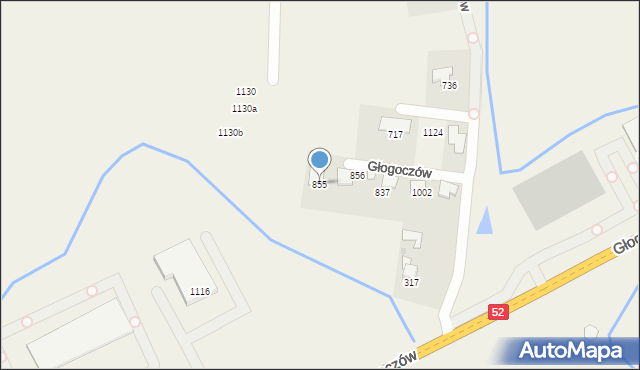 Głogoczów, Głogoczów, 855, mapa Głogoczów