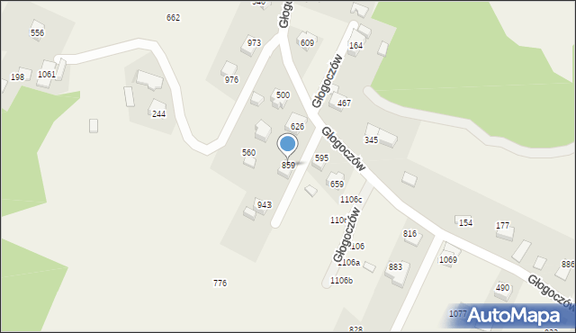 Głogoczów, Głogoczów, 859, mapa Głogoczów