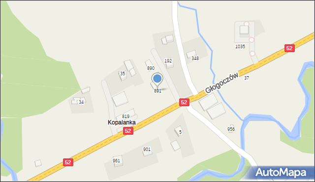 Głogoczów, Głogoczów, 891, mapa Głogoczów
