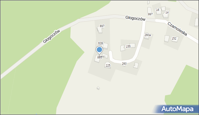 Głogoczów, Głogoczów, 895, mapa Głogoczów