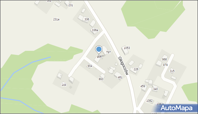 Głogoczów, Głogoczów, 905, mapa Głogoczów