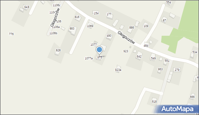 Głogoczów, Głogoczów, 975, mapa Głogoczów