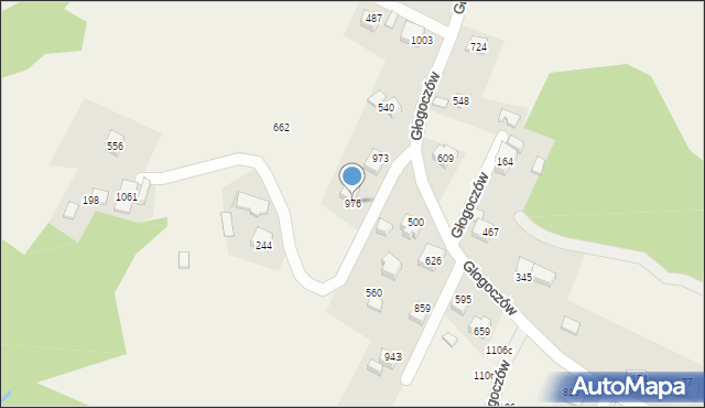 Głogoczów, Głogoczów, 976, mapa Głogoczów