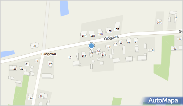 Głogowa, Głogowa, 15, mapa Głogowa