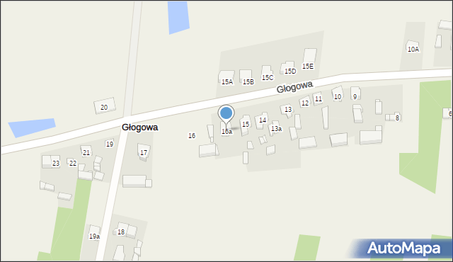 Głogowa, Głogowa, 16a, mapa Głogowa